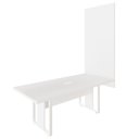 Ver imagem 2 de Mesa de Reunião Design Industrial 2,00 m com Caixa de Tomadas e Painel para TV F5 Office Cor:Branco
