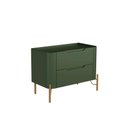 Ver imagem 4 de Conjunto Cabeceira e Mesa de Cabeceira 160cm Solteiro em Mdf Cor:musgo com Dourado