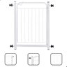 Grade Portão Proteção Pet Cachorro 69 a 73 Cm Criança Cães Cor: Branco - 2