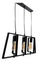 Ver imagem 4 de Lustre Pendente Industrial Retrô Preto Geométrico Triplo Bivolt 90030-3