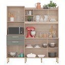 Ver imagem 3 de Cozinha Compacta Select 6 Portas 2 Gavetas Avena Touch Menta 96211 Demóbile