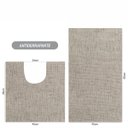 Ver imagem 2 de Tapete de Banheiro Sisal Sintético Antiderrapante Kit 2peças Natural
