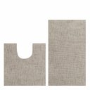 Ver imagem 1 de Tapete de Banheiro Sisal Sintético Antiderrapante Kit 2peças Natural