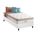 Ver imagem 1 de Cama Box Solteiro: Colchão Molas Anjos Superlastic King Best + Base CRC Courano White(88x188)