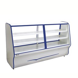 Balcão Expositor Vitrine Comercial Azul 160cm - 1
