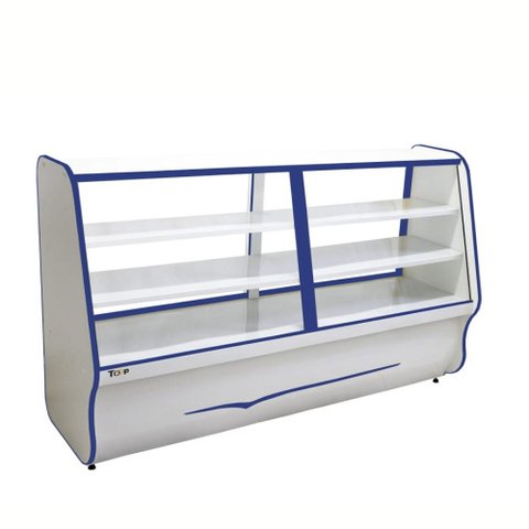 Balcão Expositor Vitrine Comercial Azul 160cm