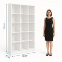 Ver imagem 5 de Estante Livreiro Colméia 15 Nichos Organizador Moderno Loja Casa Escritório Expositores