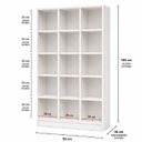 Ver imagem 4 de Estante Livreiro Colméia 15 Nichos Organizador Moderno Loja Casa Escritório Expositores Branco