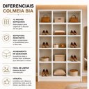 Ver imagem 7 de Estante Livreiro Colméia 15 Nichos Organizador Moderno Loja Casa Escritório Expositores Branco