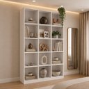 Ver mais imagens de Estante Livreiro Colméia 15 Nichos Organizador Moderno Loja Casa Escritório Expositores Branco