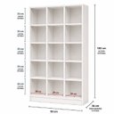 Ver imagem 4 de Estante Livreiro Colméia 15 Nichos Organizador Moderno Loja Casa Escritório Expositores Branco