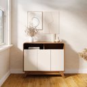Ver imagem 1 de Buffet Aparador 3 Portas Eccos Marrom/Nature/Off White
