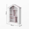 Estante Organizadora para Quarto Infantil Casinha Funcional e Decorativa - Branco Rosa - 3
