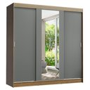 Ver imagem 3 de Guarda-roupa Casal Madesa Reno 3 Portas de Correr com Espelho