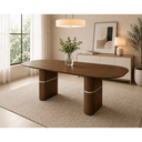Ver imagem 2 de Mesa de Jantar Retangular 180cm em MDF e Lâmina Natural de Tauari Melina Castanho