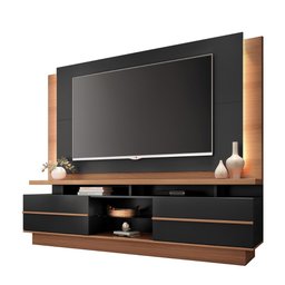 Estante Home Theater Para Tv Até 70Pol HB Móveis Palazzo Nature E Preto - 2