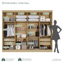 Ver imagem 6 de Guarda-Roupa Casal com Espelho 8 Portas 4 Gavetas França Espresso Móveis Cinza/Jequitibá/Granizo