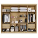 Ver imagem 5 de Guarda-Roupa Casal com Espelho 8 Portas 4 Gavetas França Espresso Móveis Cinza/Jequitibá/Granizo