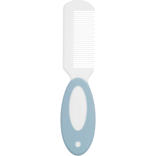 Kit de cuidados e higiene bebê com tesoura cortador pente e escova - Azul - 3