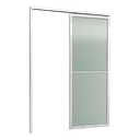 Ver imagem 1 de Porta de Correr Alumínio Branco Parede 1 Folha Vidro Fixo Inteira Maxx