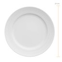 Ver imagem 6 de 4 Pratos de Sobremesa 21cm em Porcelana Relevo Chevron Germer Branco Redondo