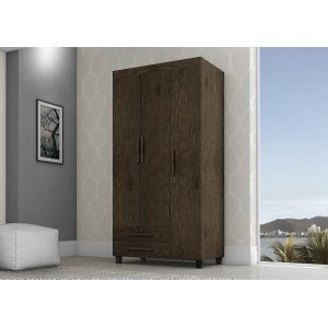 Guarda Roupas Madri Roupeiro 3 Portas + 2 Gavetas Capuccino SAO MIGUEL
