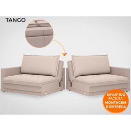 Sofá Tango 2,60M Sem Caixa, Retrátil e Reclinável Velosuede Bege - Netsofás - 8