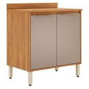 Ver imagem 1 de Balcão de Cozinha Plena 92800 80 Cm 2 Portas Cinamon Off White - Demóbile