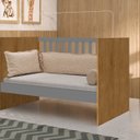 Ver imagem 6 de Berço Mini Cama Grade Móvel Giovana Marrom/Nature/Cinza