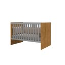 Ver imagem 2 de Berço Mini Cama Grade Móvel Giovana Marrom/Nature/Cinza