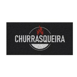 Tapete Capacho Churrasqueira 80x40cm Vinílico Área Churrasco - 1