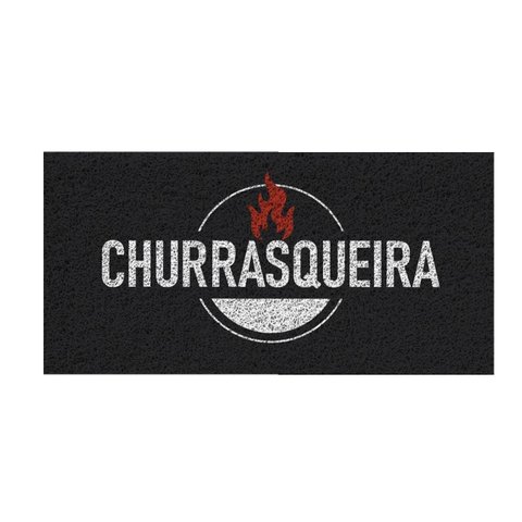 Tapete Capacho Churrasqueira 80x40cm Vinílico Área Churrasco