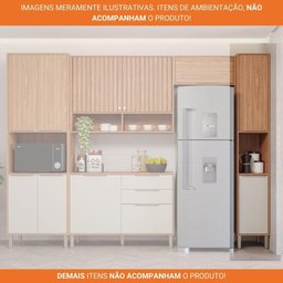 Paneleiro de Cozinha 100%mdf 37cm 2 Portas Divina Mgm Móveis Freijó/off White - 5