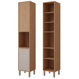 Paneleiro de Cozinha 100%mdf 37cm 2 Portas Divina Mgm Móveis Freijó/off White - 4