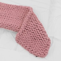 Manta Peseira de Maxi Tricot King 0,70x2,50m, Cor Rosé - Magma Cotton - 4