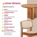 Ver imagem 7 de Mesa Selene Tampo 135cm Laminado com 4 Cadeiras Malta Moderna Mobília