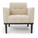 Ver imagem 6 de Kit 2 Poltronas Decorativas Karen Pés Fixo em Madeira Preto Suede Bege G19 - Gran Belo