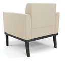 Ver mais imagens de Kit 2 Poltronas Decorativas Karen Pés Fixo em Madeira Preto Suede Bege G19 - Gran Belo