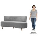 Ver imagem 5 de Sofá 2 Lugares para Sala Living 135cm Pés Palito Korah K04 Veludo Cinza - Mpozenato