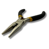 Alicate Bico Longo Reto 4,5" Mola Meia Cana Niquelado Aço Carbono 125mm Cabo Borracha Termoplástica - 4