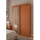 Ver imagem 3 de Guarda Roupa 2 Portas Correr Espelho 1,20m Roupeiro + Cômoda = Quarto Solteiro E/ou Infantil Freijó