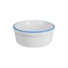 Kit Comedouro e Bebedouro de Porcelana 300ml Borda Azul - 3