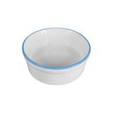 Ver imagem 2 de Kit Comedouro e Bebedouro de Porcelana 300ml Borda Azul