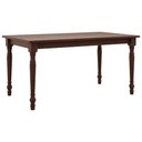 Ver imagem 7 de Conjunto Mesa Cadeiras Rubia 4 Lugares Tampo MDF Pés Torneados Café 160cm Mpozenato