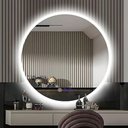 Ver imagem 2 de Espelho Redondo Decorativo Lapidado com Led - 60cm