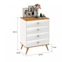 Ver imagem 3 de Cômoda Retrô 4 Gavetas Fellicci