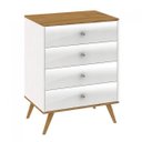 Ver imagem 2 de Cômoda Retrô 4 Gavetas Fellicci