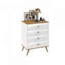 Ver imagem 4 de Cômoda Retrô 4 Gavetas Fellicci