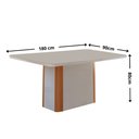 Ver imagem 4 de Mesa de Jantar Isadora 180cm Tampo MDF e Vidro Canto Copo com 6 Cadeiras Lira Moderna Mobília