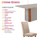 Ver imagem 7 de Mesa de Jantar Isadora 180cm Tampo MDF e Vidro Canto Copo com 6 Cadeiras Lira Moderna Mobília
